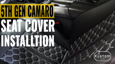 5th Gen Camaro Premium Honeycomb Custom Seat Cover Upholstery Kit installed by @PowerStoked