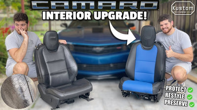 Restyle your 2010-15 Camaro's Interior with the latest KUSTOM Seat Cover Upholstery Kit@gvaspirated